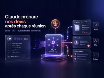 Compte rendu de réunion commerciale transformé en proposition commerciale par un agent IA connecté au système d'information