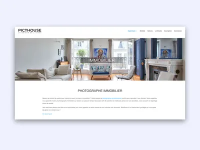 Écran de commande d'un reportage photo sur la plateforme PictHouse